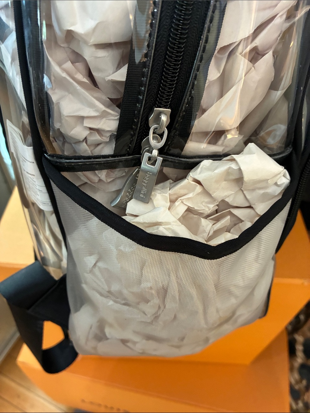 Baggallini Clear Backpack with Black Trim and Silver Accents - Picture 8 of 8